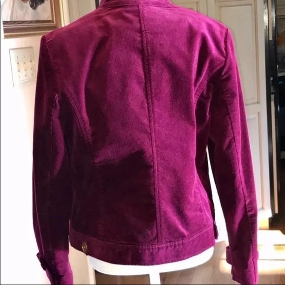JONES NEW YORK Corduroy Burgundy Jacket - Picture 2 of 9